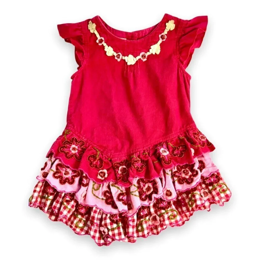red dress size 3t Girls' Red Tank Pocket Twirl Dress Size: 7/8 By Mila & Rose